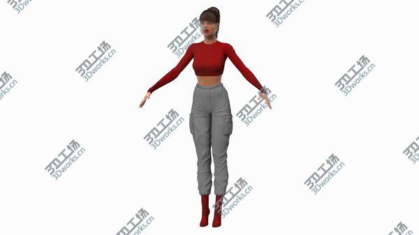 images/goods_img/20210312/Light Skin City Style Woman Rigged 3D model/2.jpg